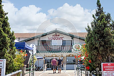 Alpine Market sign Editorial Stock Photo