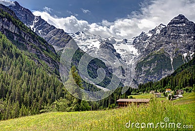 Alpine mountain view in Austria Stock Photo