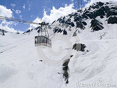 Alpine ropeway transportation Nagano, Japan Stock Photo
