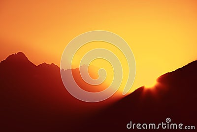 Alpine Sunrise Stock Photo