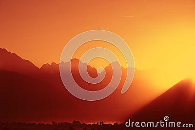Alpine Sunrise Stock Photo