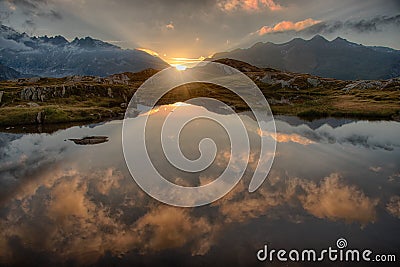 Alpine Sunrise Stock Photo