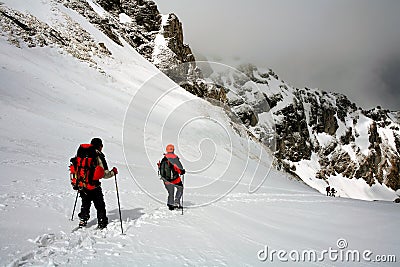 Alpine trekking Stock Photo