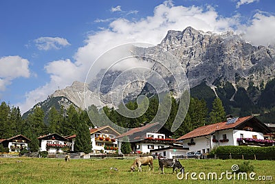 Alpine village Stock Photo