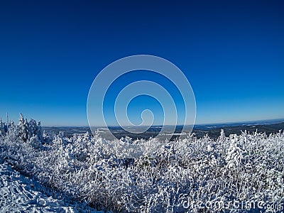 Winter Impression in Germany fichtelberg Stock Photo