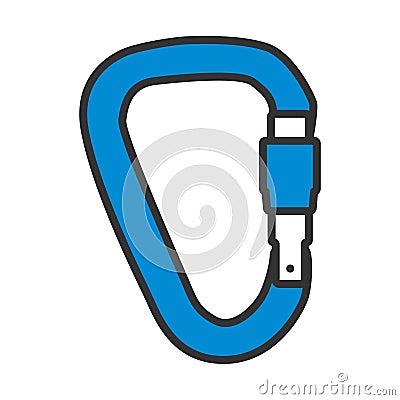 Alpinist Carabine Icon Vector Illustration