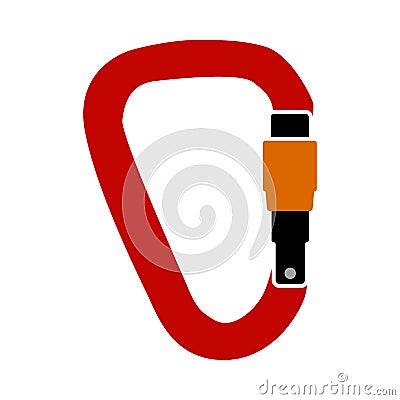 Alpinist Carabine Icon Vector Illustration