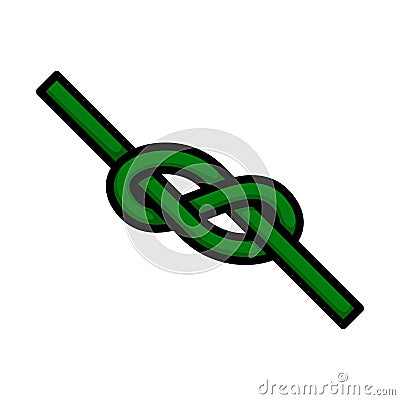 Alpinist Rope Knot Icon Vector Illustration