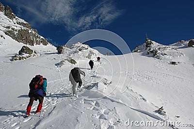 Alpinists Stock Photo