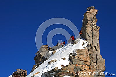 Alpinists Stock Photo