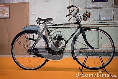 ALPINO 1944 Italian bicycle with auxiliary engine Editorial Stock Photo