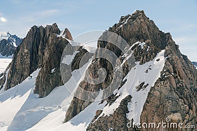 Alps Alpine Landscape of Mountain Cook Range Peak Stock Photo