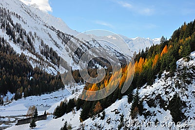 Alps autumn landscape Stock Photo