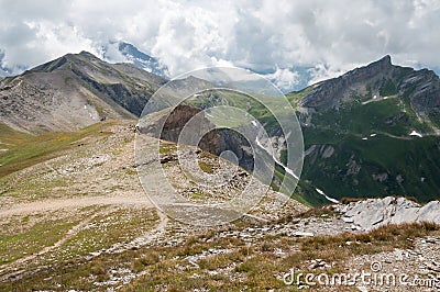 Alps, France (beyond Col du Bonhomme) - Panorama Stock Photo