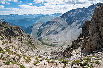Alps, France (Fenetre d'Arpette) Stock Photo