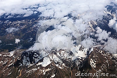 Alps from the plane Stock Photo