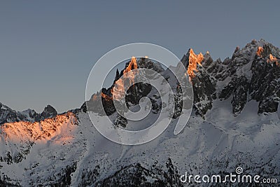 Alps in sunset Stock Photo