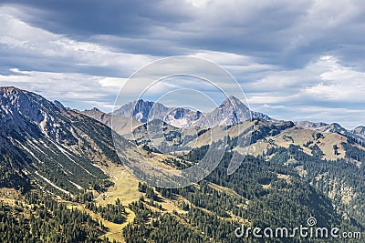 Alps in Tannheimer tal Stock Photo