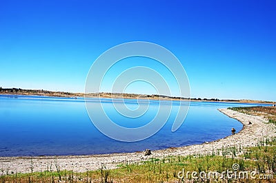 Alqueva lake near Mourao village, Portugal Stock Photo