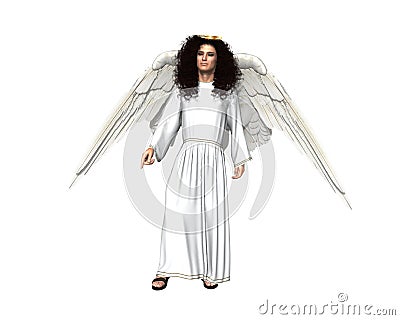 The Archangel Barachiel, 3D Illustration Stock Photo