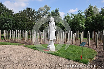 Alrewas National Memorial Arboretum - Shot at Dawn Memorial Editorial Stock Photo