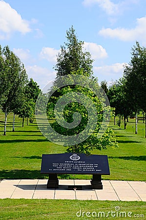 Officers and Riflemen of the Royal Green Jackets Memorial, Alrewas. Editorial Stock Photo