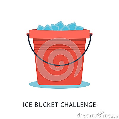ALS Ice Bucket Challenge Vector Illustration