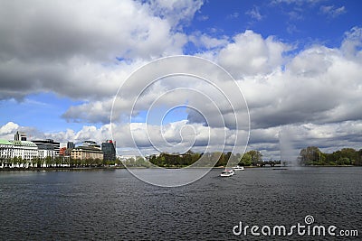 Alster Lake Editorial Stock Photo