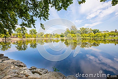 Argentina Alta Gracia Tajamar lake Editorial Stock Photo