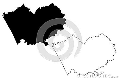 Altai Krai map vector Vector Illustration