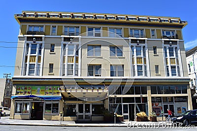 The Altamont Hotel and Mission Housing Development. Editorial Stock Photo