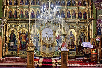 altar in an ancient orthodox church Editorial Stock Photo