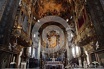 Altar at the Basilica Santa Maria della Steccata, Parma Editorial Stock Photo