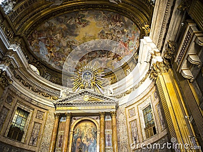 Altar in the Church of the GesÃ¹ is located in the Piazza del GesÃ¹ in Rome Editorial Stock Photo