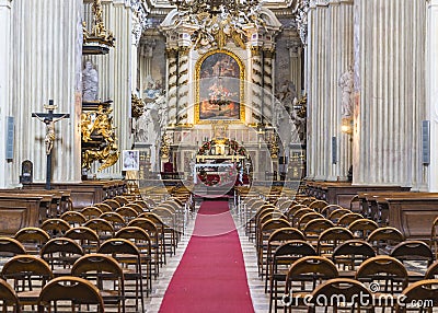 Altar in church Editorial Stock Photo