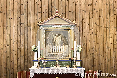 Altar Church Sisimiut, Greenland Stock Photo