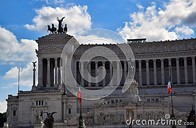 Altar of the Fatherland - Monument Vittorio Emanuele II on Piazza Venezia in Rome, Italy Editorial Stock Photo