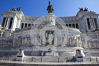 Altar of The Fatherland or Vittoriano Monument in summer day Editorial Stock Photo
