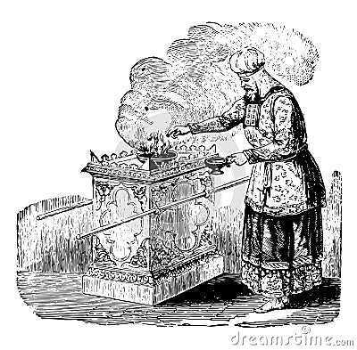 Altar of Incense, vintage illustration Vector Illustration