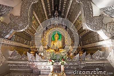 Altar of the Silver Temple. Chiang Mai, Thailand Stock Photo