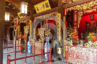 Altar of the Temple of Literature Stock Photo