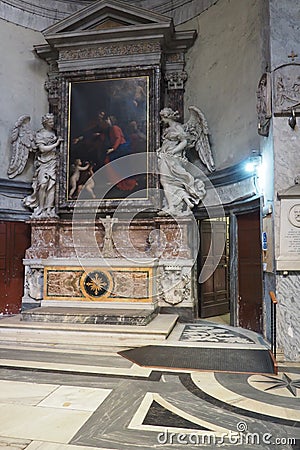 Santa Maria del Popolo church in Rome, Italy Editorial Stock Photo