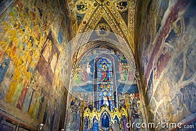 Altarpiece Frescos Strozzi Chapel Santa Maria Novella Florence Italy Editorial Stock Photo