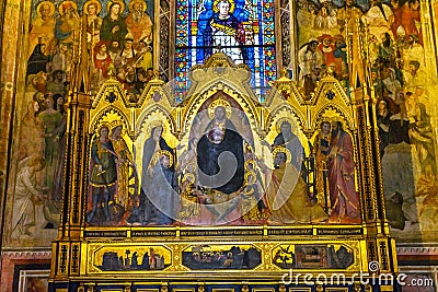 Altarpiece Redeemer Strozzi Chapel Santa Maria Novella Church Florence Italy Editorial Stock Photo