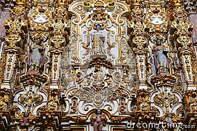 Altarpiece at virgen del carmen church in san luis potosi, mexico IV Stock Photo