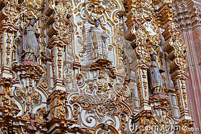 Altarpiece at virgen del carmen church in san luis potosi VII Editorial Stock Photo