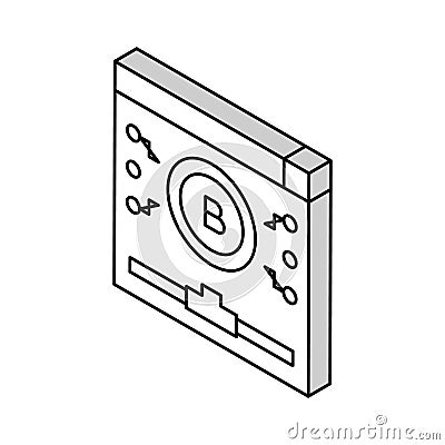 altcoin digital coin isometric icon vector illustration Vector Illustration