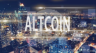 Altcoin with the New York City skyline Stock Photo