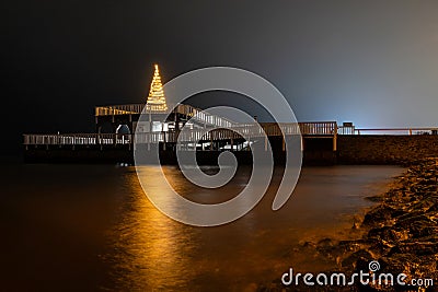 Alte Liebe (Old Love), famous observation deck in Cuxhaven, Germany Stock Photo