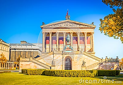 Alte Nationalgalerie at Museumsinsel in Berlin Stock Photo